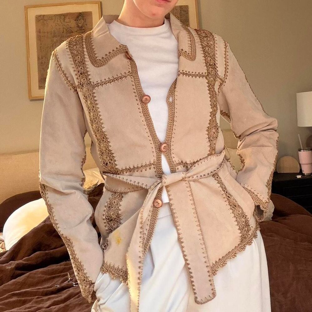 Copper-key Women's Tan and Brown Jacket, 100% LEATHER!